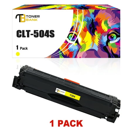 Toner Bank 1-Pack Compatible Toner for Samsung CLT-Y504S Y504 Xpress SL-C1810W C1860FW Printer Ink(Yellow)