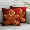 thumbnail image 3 of COMIO  Snow Snowflakes Throw Pillow Covers Square Decorative Cute Gingerbread Man Pillowcase Pillow Cases for Bedroom Living Room Car, 3 of 5
