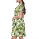 thumbnail image 2 of Easygdp Green Hawaii Palms para Vestido Transpirable de Mujer, Vestido Suelto de Manga Corta con Pliegues y Bolsillos para el Verano, 2 of 6