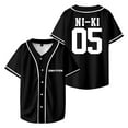 thumbnail image 2 of ENHYPEN NI-KI Merch V-Neck Shirts Baseball Jersey Shirt Women Men Fashion Casual Short Sleeve, 2 of 3