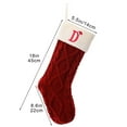 thumbnail image 3 of Honeeladyy 18" Large Christmas Stockings with Initials, Embroidered Monogram Knit Family Christmas Stocking, Xmas Stocking for Kids, Christmas Decoration for Family Fireplace Holiday Party(Letter D), 3 of 5
