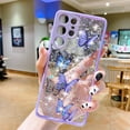 thumbnail image 4 of Compatible Galaxy S22 Plus Clear Butterfly Women Girls Flexible TPU Stars Sparkle Glitter Anti-Scratch Shockproof Protective Phone Cover for Galaxy S22 Plus, 4 of 6