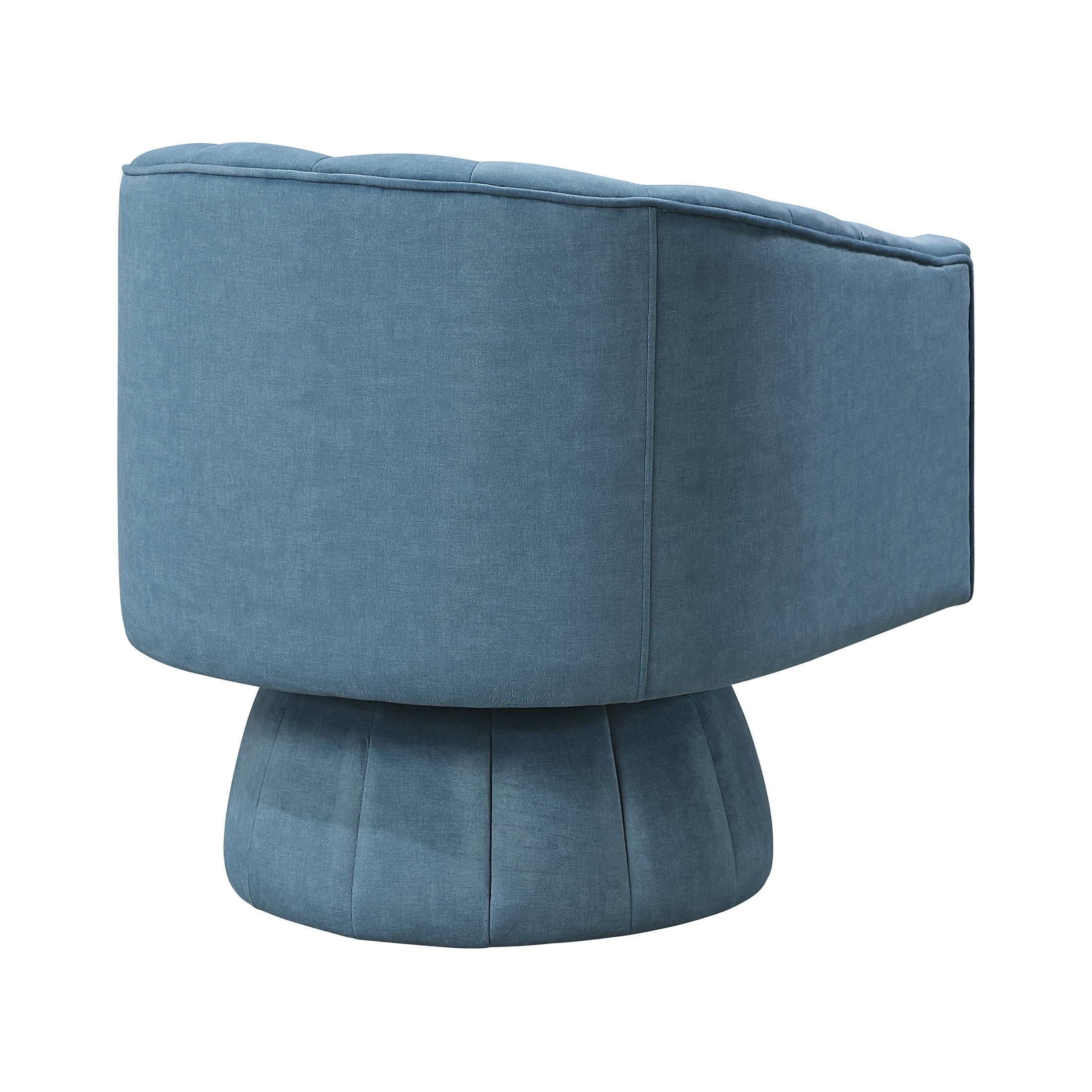 OakvillePark Fenwicke Velvet Swivel Barrel Chair, Dark Teal