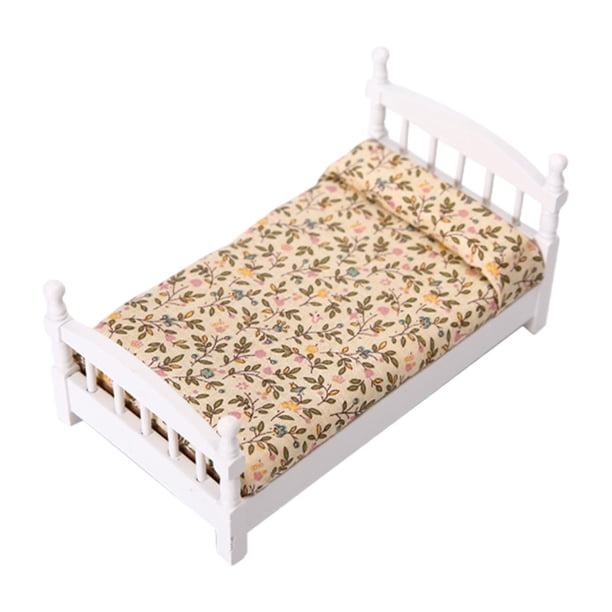 1:12, cama individual en miniatura, juguetes para niños, de , suministros para , decoración de muebles de