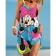 thumbnail image 3 of Disney-vestido de Minnie y Mickey Mouse para mujer, traje informal con estampado 3D, sin mangas, cuello Halter, holgado, Kawaii, 3 of 5