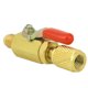 thumbnail image 3 of Válvula de cierre manual de latón recto de 1/4 pulg R410A R134A R12 para equipos de refrigeración rojo Ticfox, 3 of 8