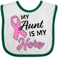 thumbnail image 3 of Inktastic My Aunt is My Hero Breast Cancer Awareness Boys or Girls Baby Bib, 3 of 4