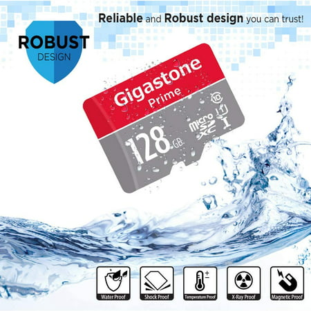 Gigastone 128GB 5-Pack Micro SD Card with Adapter, U1 C10 Class 10