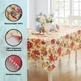thumbnail image 4 of Newbridge Nicolette Mantel De Vinilo Floral Multicolor Para Interiores Y Exteriores Con Respaldo De Franela, Tapiz Tradicional, Mantel De Vinilo Con Respaldo De Franela De Fácil Limpieza, 60 X 102, Ob, 4 of 5