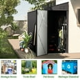 thumbnail image 6 of YODOLLA 4.2' x 7' Outdoor Metal Storage Side Shed with Lockable Door Metal Attached Lean-To Shed for Backyard in Gray, 6 of 8