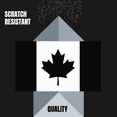 thumbnail image 2 of RECONQUEST. Canadian Flag Stickers Clear Matte Black Canada Leaf Vinyl Sticker Tactical Decal 5”X3” Accessoire Voiture Truck Bumper Laptop Window - Made in USA (3 Pack), 2 of 6