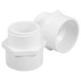 thumbnail image 3 of 2Pcs White PVC Pipe Fittings NPT Male Thread PVC Pipe Fitting Adapter Connector PVC Pipe Coupling for Plumbing Line 60.3mm, 3 of 8