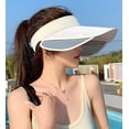 thumbnail image 4 of CoCopeaunts Sun Visor Sun Hat Womens Beach Hat Widened Hat Brim Ponytail Cap Super Sun Protection Hat Hiking Fishing Travel 2023, 4 of 4