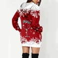 thumbnail image 6 of Telankuip Christmas Hoodies Dress for Women Long Sleeve Warm Comfy Red Print Long Sweatshirts Casual Light Merry Xmas Loose Soft Gradient Hooded Pullover Tops Red XL, 6 of 6