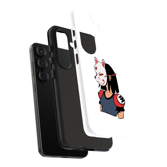 For Samsung Galaxy S25 Plus, Dual-Layer, Girl in Mask Print, USA
