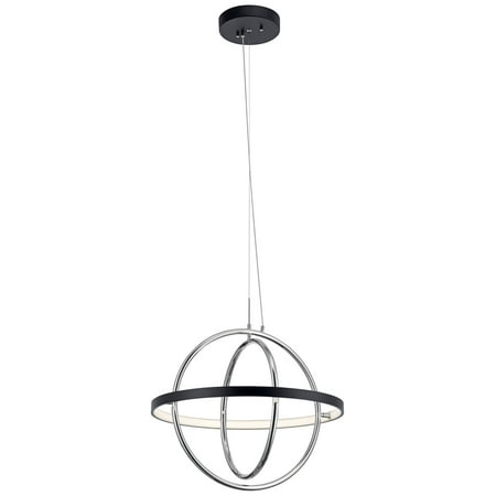 

Elan Orb 21 1/4 Wide Matte Black and Polished Nickel LED Pendant