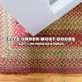 thumbnail image 4 of Homespice 2x6 Red Braided Rug. Cider Barn Red Jute Rug. Uses- Entryway Rugs, Kitchen Rugs, Bathroom Rugs. Reversible, Rustic, Country, Primitive, Farmhouse Decor Rug, 4 of 7