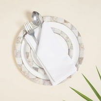 ANA White Cotton Cloth Napkins Set of 6 18x18 inch Cotton Dinner Napkins - Washable Soft Premium Hotel Quality Reusable Napkins Perfect Table Napkins for Family Dinners