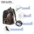 thumbnail image 3 of Balery Leopard On Tree Branch Mochila Clásica Impresa Básica para Viaje, Mochila Escolar Resistente al Agua, Mochila de Lona con Correas Ajustables-Medium, 3 of 5
