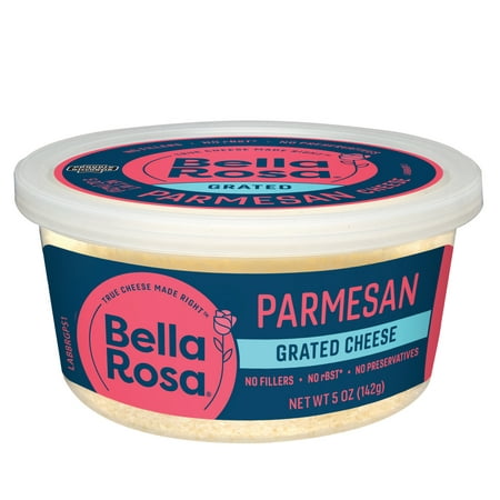 Bella Rosa Grated Parmesan Cheese, Refrigerated 5 oz Cup