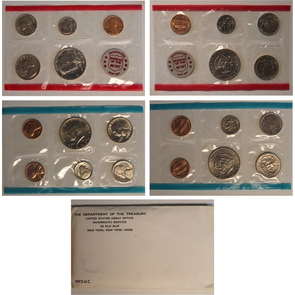 1972 U.S. Mint Set – 11 Coins – Collectible OGP Set
