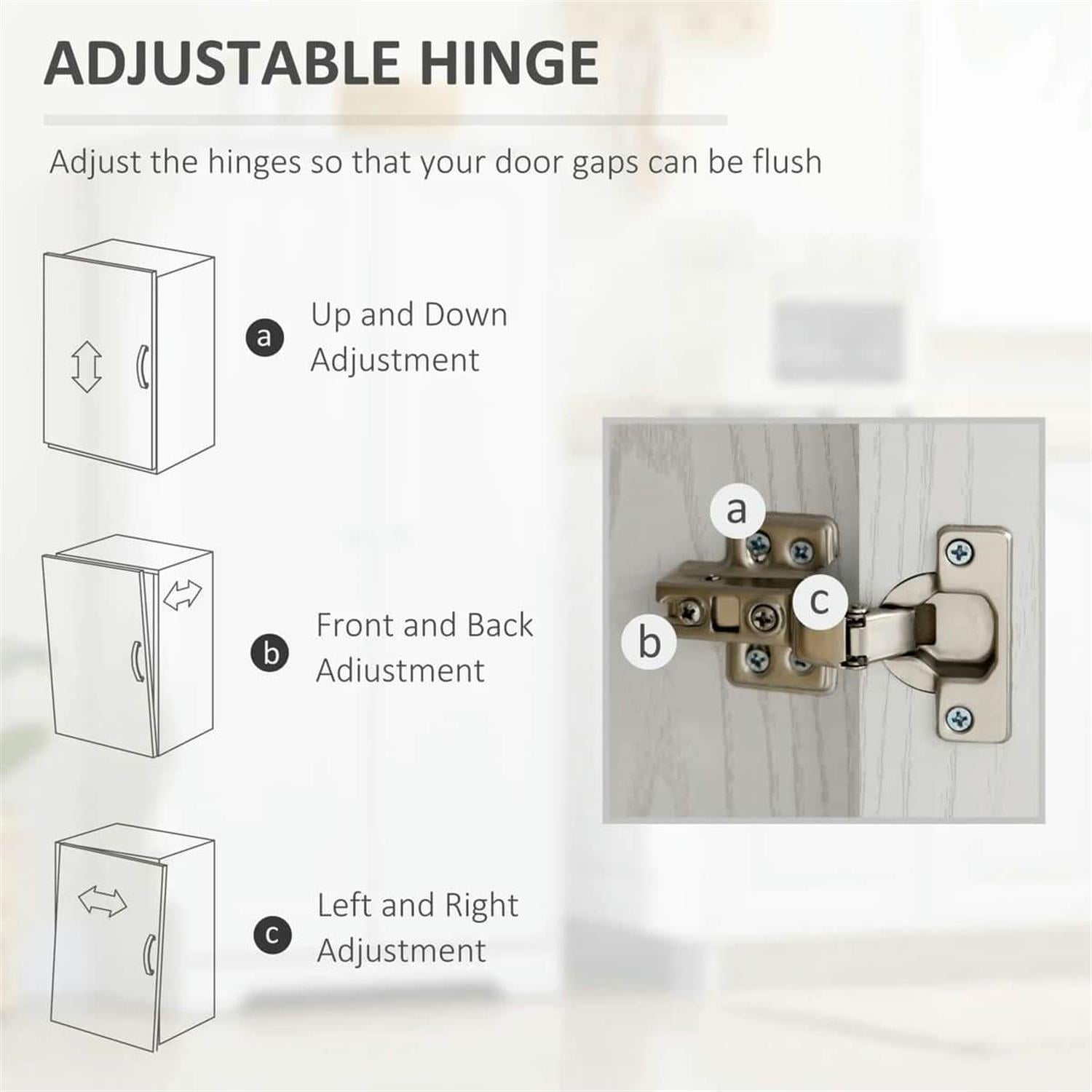 Demi Bonn 54" Kitchen Pantry Storage Cabinet, Freestanding 2-Door Cupboard, Space-Saving Shelves for Living Room, White