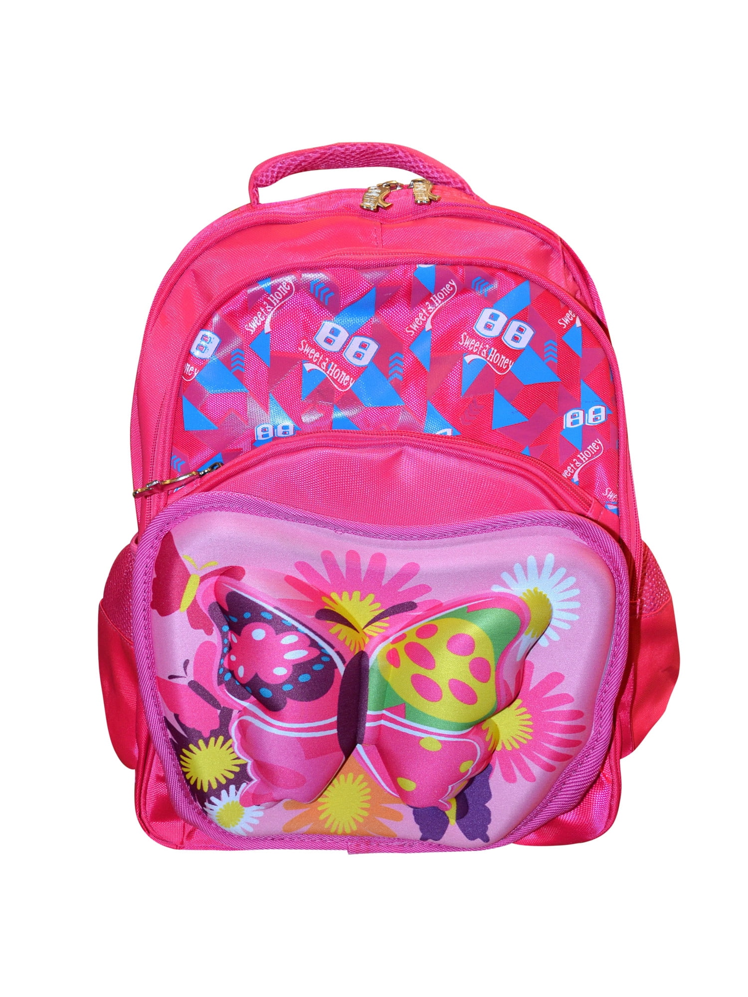 Todd Baby 3d Butterfly 15 inch Pink Backpack Unisex School Bag Rucksack
