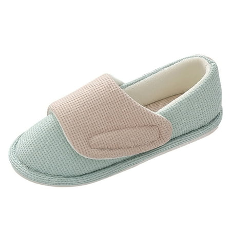 Gvdentm Women s Comfort House Slippers Memory Foam Cozy Warm Winter Shoes Outdoors Furry Slip on Slippers Green 8.5
