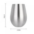thumbnail image 3 of 18 Oz Stainless Steel Unbreakable Wine Glass - Set of 2 Stainless Steel Red & White Stemless Wineglass, Portable Wine Tumbler for Outdoor Events, Picnics, 3 of 9