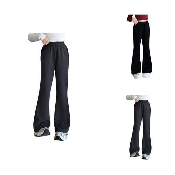 Girls Pants Girls Fashion Casual Knit Flared Sweatpants for Toddlers Comfortable Joggers with Elastic Waist for Daily Wear and Outdoor Activities