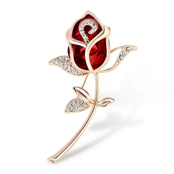 Women Rose Flower Brooch Pin Girl Bridal For Party Wedding Dress Jewelry Scarf Clips Collar Brooch
