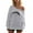Grey, variant on Women's Oversized Sweatshirt Boat Neck Long Sleeved Letter Printed Cold Shoulder Tops Comfy Fall Winter Outfits Clothes 2025 Fashion