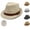 Beige, variant on Mens Straw Fedora Hat Short Brim Summer Sun Caps Suitable For Women Men Breathable Sweatband Hiking & Daily Head Wear Panamas