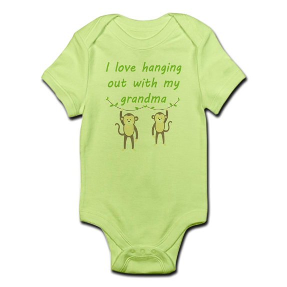 CafePress - I Love Hanging Out With My Grandma Body Suit - Baby Light Bodysuit