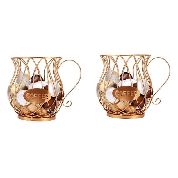 2X Cesta de Almacenamiento de Cápsulas de Café, Soporte de Almacenamiento de Cocina de Encimera Dolce-Gusto