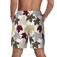 thumbnail image 2 of Lsque Mens Swim Trunks colorful Maple Pattern - Bathing Suit Compression Liner - Beach Swim Shorts Swimwear - (S-3XL) - Stretch Quick Dry -Small, 2 of 9