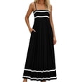 thumbnail image 3 of YuXingFu Wedding Guest Dresses for Women Maxi Crew Neck Plus Size Womens Dress Sleeveless for Beach Long Casual Summer Black XXL, 3 of 6