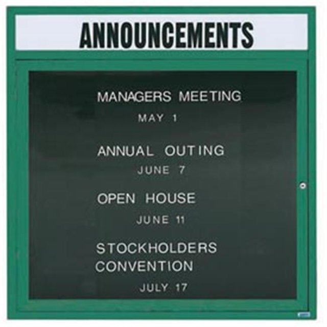 Aarco Products ADC3636HG Enclosed Directory Board - Green