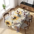 thumbnail image 3 of Sunflower Table Cloth Waterproof Tablecloths, Yellow Summer Botanical Floral Farmhouse Tablecloth Dining Table Cover for Kitchen Party Tabletop Outdoor, Rectangle Tablecloth 60x120 Inch, 3 of 9