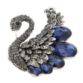 thumbnail image 4 of Broche de mujer vintage elegante con diamantes de imitación para solapa con forma de animal para regalo de cumpleaños y Navidad, azul oscuro, 4 of 8