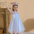 thumbnail image 2 of Girls' Frozen Toddler Princess Elsa Short Sleeves Mesh Tutu Dress, 2 of 6