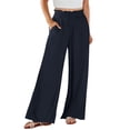 thumbnail image 4 of vigerkar Womens Wide Leg Dress Pants Business Casual Work Outfits Navy, XL, 4 of 8