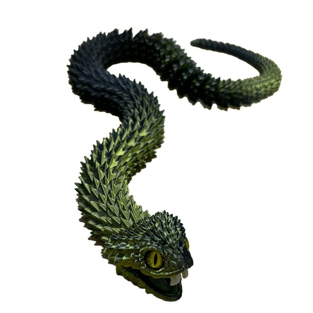 Realistic 3D Printed Articulated Animal Toys and Model Ornaments - Teeth Extendable/Retractable