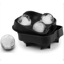 CHARMED Ice Ball Maker Mold - Black Flexible Silicone Ice Tray - Molds 4 cm X 4.5cm Round Ice Ball Spheres