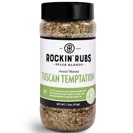 Rockin’ Rubs Tuscan Temptation Gluten Free Italian Seasoning for Lamb Meat, 7.5 Oz