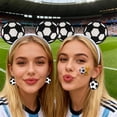 thumbnail image 4 of Conjunto de Accesorios para Aficionados Al Fútbol 2026: Diadema con Orejas de Ratón, Aretes de Balón de Fútbol, Tatuajes Temporales, Atuendo para El Día Del Partido para Mujeres y Niñas., 4 of 6