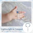 thumbnail image 3 of 25 Pieces Blue Baptism Rosary Mini Rosaries Small Rosary Party Favors Beaded Finger Rosary with 25 Organza Bags, 3 of 5