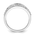 thumbnail image 4 of Auriga Fine Jewelry 925 Sterling Silver Rhodium Plated Cubic Zirconia Twist Ring Size 6 for Women, 4 of 5