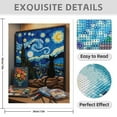 thumbnail image 3 of Diamond Art Kits for Adults - 5d Starry Night Cat Art Palette Painting Diamond Painting for Adults, Diamond Art for Adults Beginners, Diamond Painting Kits for Adults for Home Wall Decor, 3 of 7