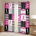 thumbnail image 2 of Feelyou Kids Cartoon Golf Curtains Pack of 2 (42x84 Each), Est Sleep Sports Curtains Blackout, Pink Stripes Stars Print Bedroom Curtains, Blackout Curtains Room Decor, 2 of 6